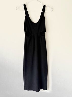 Six Crisp Days Midi Black Dress